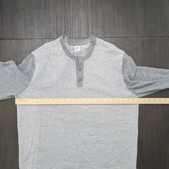 Gap | Men's Large Grey Wool Blend Henley Sweater - Picture 4 of 4